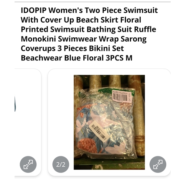 IDOPIP -Medium Floral Bikini Set with Sarong - Picture 5 of 9